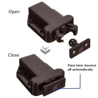 Black Roller Catches Cupboard Cabinet Door Latch Rebound Self Locking Lock Cupboard Cabinet Wardrobe Stopper