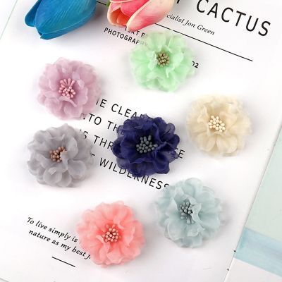 （A SHACK） 10ชิ้น Flowershair อุปกรณ์ DIYHeadwear แฟชั่น Stings คลิปสำหรับคาดศีรษะ