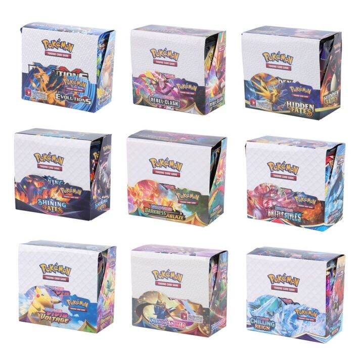 324Pcs/Box Pokemon Cards English Version Evolving Skies Shining Fates