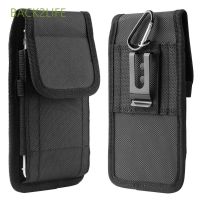 BACK2LIFE Nylon Mobile Phone Bags Vertical Pouch Wallet Case Phone Pouch For Phone Waist Bag Black With Belt Clip Cell Phone HolsterMulticolor