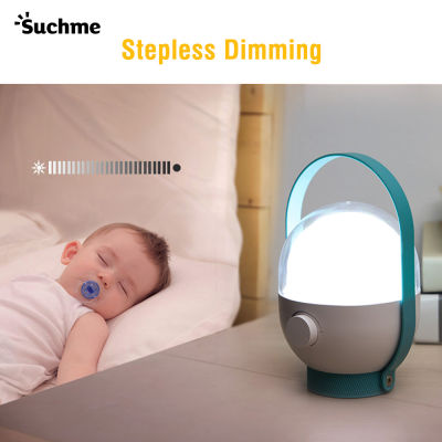 Suchme LED Bedside Lamp with Warm White Handle Emergency Camping Lantern Portable Hanging Night Light for Bedroom Living Room 55