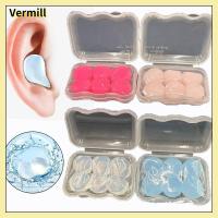 VERMILL 6PCS โปร่งใสโปร่งใส ปลั๊กอุดหู ซิลิโคนนุ่มๆ กันน้ำกันน้ำได้ ที่อุดหูลดเสียงรบกวน ของขวัญสำหรับเด็ก อาบน้ำฝักบัวอาบน้ำ ที่ปิดหูกันเสียงฉนวนกันเสียง ใช้ได้ทุกเพศ