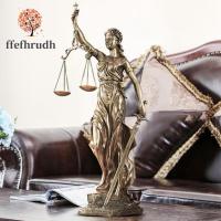 1Pcs Justice Fair Themis Statues Justitia Goddess Sculpture Resin