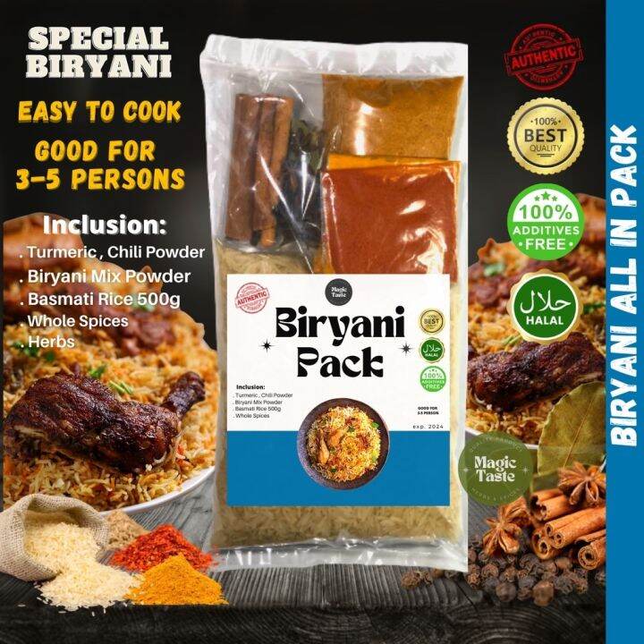 Biryani Rice Complete Pack Complete Spices 500g Basmati Rice Good for