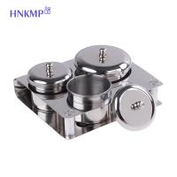 3Pcs/set Stainless Dappen Dish Cups Salon Manicure Acrylic Powder Liquid Container Organizer Tray Dappen Dish Nail Art Tools Cups  Mugs Saucers