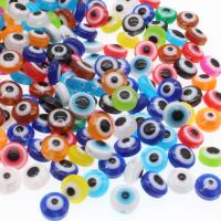 Hot 30Pcs/50Pcs Oblate Beads Evil Eye Resin Spacer Beads for Jewelry Making DIY Handmade Earring Bracelet Accessories 8mm 10mm DIY accessories and oth