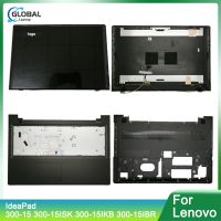 แล็ปท็อปใหม่สำหรับ Lenovo Ideapad 300-15 300-15ISK 300-15IKB 300-15IBR ปกหลัง LCD/ที่พักเท้าด้านบน/เคสด้านล่างสีดำ15.6นิ้ว