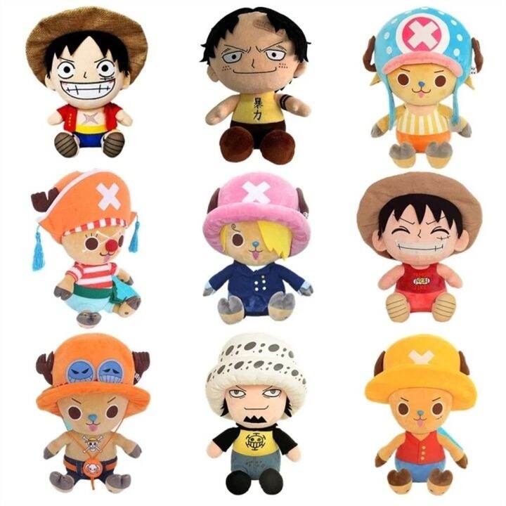 Defdfqw Kids Gift Cosplay Chopper Law Ace Zoro Stuffed Toys Luffy Plush 