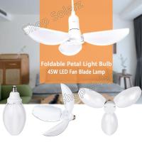 หลอดไฟ LED ทรงใบพัด พับได้ Fan Blade LED Bulb 45W รุ่น Fan Blade LED Bulb 45W Petal Fan Blade Bulb Flower Lamp Adjustable Solarz