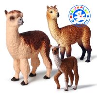 Munich Play - โมเดลสัตว์ Alpaca อัลปากา พ่อแม่ลูก ชุด 3 ตัว (จากหาดใหญ่)