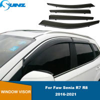 หน้าต่าง Visor Wind Rain Sun e Guard Deflector Vent Shade กันสาด Shelter สำหรับ Faw Senia R7 R8 2016 2017 2018 2019 2020 2021