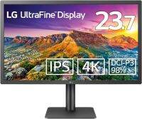 LG 24MD4KL-B 24 Inch Ultrafine UHD (3840 x 2160) IPS Monitor, P3 Wide Color Gamut 500 nits Brightness, Thunderbolt 3 (x2), USB-C Ports (x3), Height/Tilt Adjustable Stand