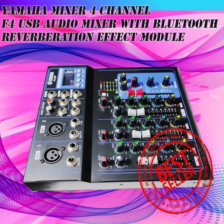 Yamaha Channel/F4 With Bluetooth USB Sound Mixer Audio Mixer For Live