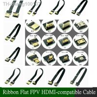 Ribbon Flat FPV HDMI-compatible TV Cable Micro HD To Mini HD 90 Degree Adapter 5cm-80cm FPC Pitch 20pin Plug Connector