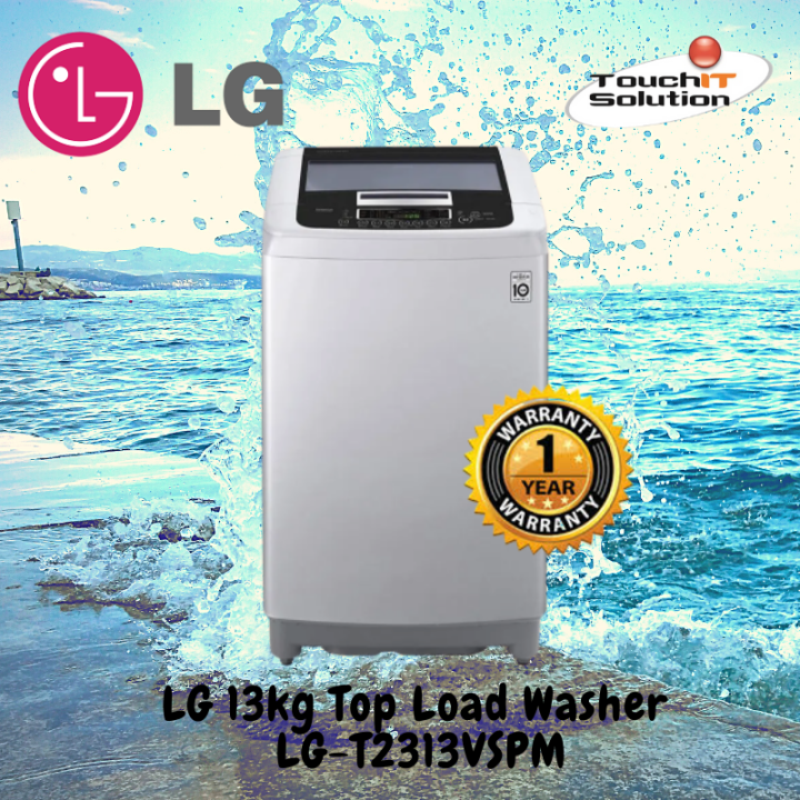 lg 13kg top load washer with smart inverter lg t2313vspm