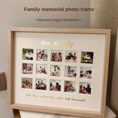 Family Commemoration Frame 32x27cm Wedding Photo Decoration Frame 15pcs Kid Growth Photos Wall Frame Decoration Picture Frame