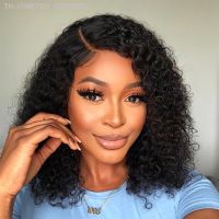 12A Kinky Curly Short Bob Human Hair Wigs 13x4 Lace Frontal Closure Water Wave Wigs Glueless Isee Brazilian Remy Wigs For Women [ Hot sell ] TOY CENTER