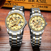 Fenzun Mens Watch Waterproof Fashion Student Mens Watch Double-Sided Hollow Automatic Mechanical Watch