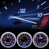 Universal Auto Car 2" 52mm Gauge Turbo Boost Voltmeter Pressure Psi Vacuum Bar 12V LED Pointer Digital Mechanical Dials Meter