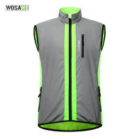 WOSAWE Thin High Visibility Reflective Cycling Vest Waterproof Ciclismo Sleeveless Bike Bicycle Jacket Running Cycling Gilet