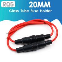 XMM-10pcs 5*20mm Glass Tube Fuse Holder Screw Type Quick Blow 5x20mm Fuse With 22 Awg Wire 250v