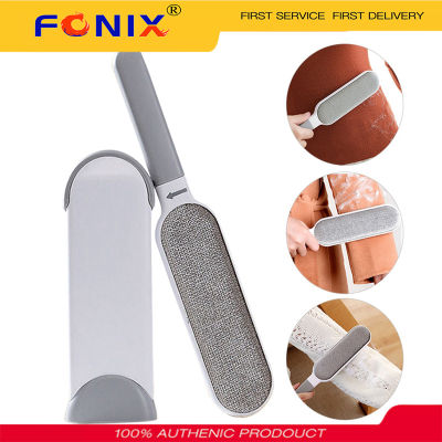 FONIX เครื่องกำจัดขนผ้าเช็ดทำความสะอาดขนกำมะหยี่ใช้ซ้ำได้แปรงปัดฝุ่นทำความสะอาดแบบไฟฟ้าสถิตสำหรับสัตว์เลี้ยงใช้ขนแมวขนสัตว์