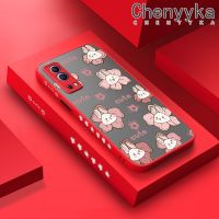 เคส Chenyyka สำหรับ VIVO Y72 5G Y52 5G Y75s 5G เคสการ์ตูนกระต่ายน่ารักบางเคสแข็งกันแรงกระแทกฝ้าเคสนิ่มลายขอบซิลิโคนเคสโทรศัพท์คลุมทั้งหมดป้องกันเลนส์กล้อง