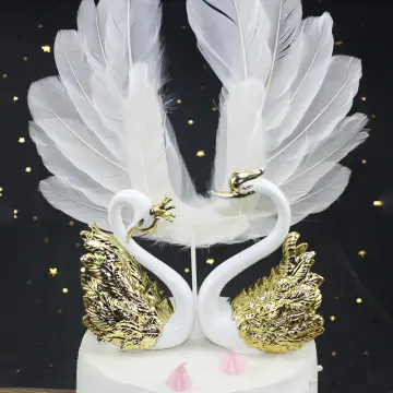 Swan Wedding Cake Decoration | Feather Cake Decoration | Wedding Cake  Ornaments - Cake Decorating Supplies - Aliexpress