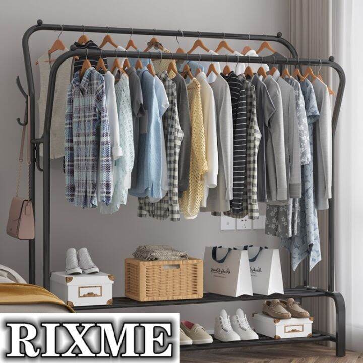 Household indoor floortoceiling clothes rack room clothes and hats