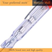 Blossom ระบบวงจรทดสอบแรงดันไฟฟ้าหัววัดยาว6-24V ปากกาไฟทดสอบต่อเนื่องเป็นปากกาพลาสติก + เหล็กคาร์บอนทดสอบไฟฟ้า