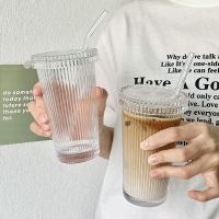 【jw】♚■  375Ml Glass Cup with Lid and Transparent Juice Beer Can Mocha Cups Mug