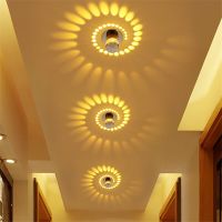 ZZOOI Modern LED Ceiling Light 3W RGB wall Sconce for Art Gallery Decoration Front Balcony lamp Porch light corridors Light Fixture