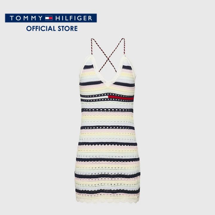 tommy-hilfiger-ชุดเดรสผู้หญิง-รุ่น-dw0dw15365-zho-หลากสี