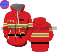 Xzx180305  Firefighter Custom Text All Over Print hoodies For Men &amp; Women CN1330 (Private Chat Free Name&amp;Logo Change)