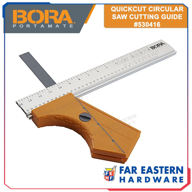 BORA Portamate QuickCut Circular Saw Guide with Rail & Angle Assist