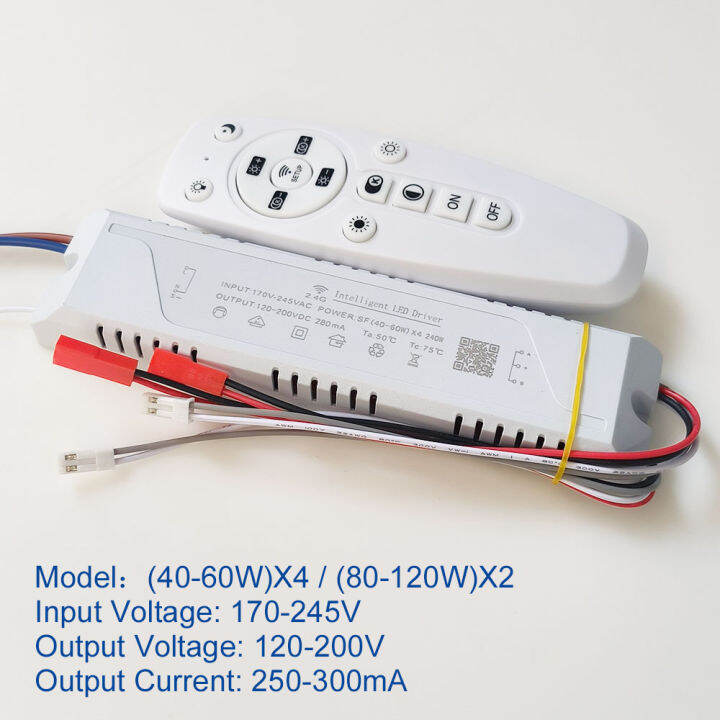 การควบคุมพลังงานระยะไกลไดรเวอร์-led-อัจฉริยะ2-4ก-หม้อแปลงหรี่ไฟและเปลี่ยนสีได้เชื่อมต่อกับ-x4เทป-led-20-40-60w