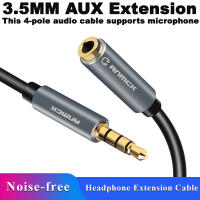 สายต่อ 3.5mm Jack Male To Female 4 Poles Headphones Extension Cable With Microphone Stereo AUX Audio Cable .