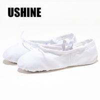 【Love ballet】 USHINE EU22 45มืออาชีพสีดำแบนนุ่ม Z Apatos De Baile De บัลเล่ต์ผ้าใบผู้หญิงรองเท้าเต้นรำบัลเล่ต์สาวเด็กเด็ก