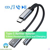 2 In 1 USB C To 3.5Mm Headphone Jack Adapter Type C Charge Audio Aux Adaptor For Samsung S20 Ultra Note 20 10 Plus S21 Ipad Pro