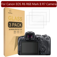 Mr.shield [3-Pack] ตัวป้องกันหน้าจอสำหรับกล้อง R7 Canon EOS R6 R6II Mark II [กระจกนิรภัย] [กระจกญี่ปุ่นที่มีความแข็ง9H]