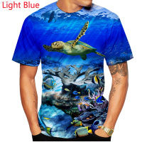 2023 NEW New Casual Short Sleeved T-shirt with Turtle 3d Pattern, Fashionable for Men And Women fashion