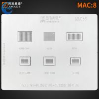 AMAOE Stencil MAC:8 MAC8สำหรับ MAC Wifi IC A2159 A1989 1990 A1932 A1706 2015-A1534แม่แบบการเชื่อมลายฉลุ2016-A1534 Reballing