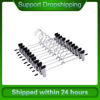 10Pcs Hangers For Clothes Stainless Steel Clip Stand Hanger Pants Skirt Kid Clothes Adjustable Pinch Grip Cabide dropshipping Clothes Hangers Pegs