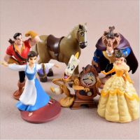 6 Buah/Set Beauty And The Beast Kartun โมเดลตุ๊กตาแอคชั่นขนาดเล็กอะนิเมะ Dekorasi Koleksi Patung Hadiah Mainan