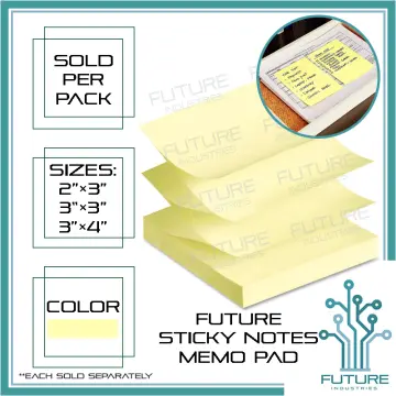 2 Sticky Note Pads, 100 Quality Assorted Pastel Coloured Square Sticky  Notes 76x76mm 3x3 