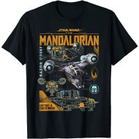 HOT ITEM!!Family Tee Couple Tee Adult Clothes Star Wars The Mandalorian Razor Crest Schematics T-Shirt