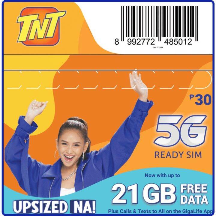 TNT 5G LTE Tricut Simcard Brand New Fresh FREE 20GB Data UNLI ALLNET ...