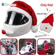 Only Helmet Cover Motorcycle Helmet Protective Christmas Hat Santa Claus