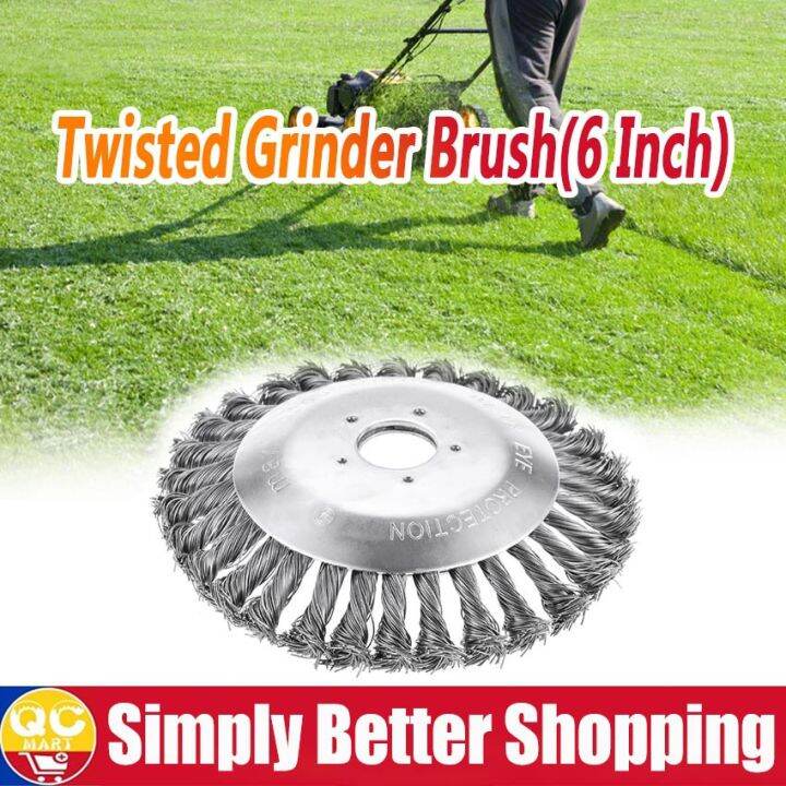 6 Inch Steel Wire Grass Trimmer Head Lawn Mower Twisted Wire Wheel