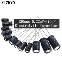 120pcs 1uF 470uF Electrolytic Capacitor Package For arduino 1UF 2.2UF 3.3UF 4.7UF 10UF 22UF 33UF 47UF 100UF 220UF Capacitor Kit